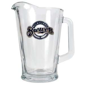  Milwaukee Brewers MLB 60oz Glass Pitcher   Primary Logo 