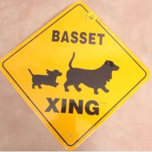  Basset Dog Xing Yard Sign