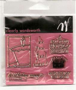   Clear Acrylic Stamps Birthday Christmas or Alphabet Free Ship  