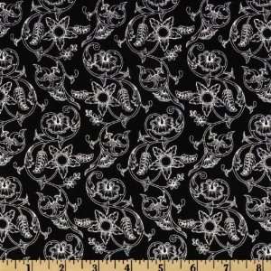  44 Wide An Appointed Time French Flower Black Fabric By 
