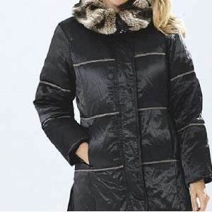 womens winter black down coat jacket plus size3X $160  