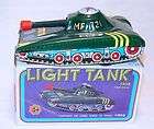 MF 721 China Military LIGHT TANK + Sound Tin Friction Toy Model MIB`78 