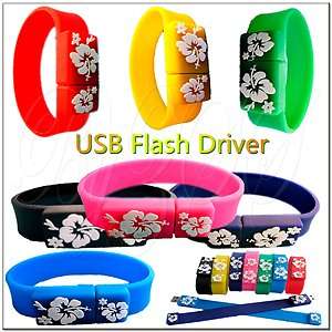   Flash Driver 8GB/16GB/32GB Colorful Silicone Bracelet USB Flash Drive