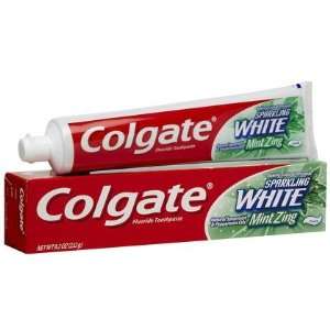 Colgate Sparkling White Mint Zing Toothpaste 8.2 oz (Quantity of 5)