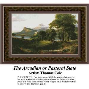  The Arcadian or Pastoral State, Cross Stitch Pattern PDF 