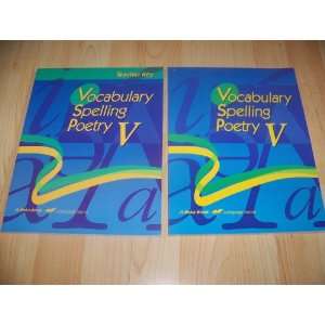  Spelling Poetry V Grade 11 STUDENT Workbook & TEACHER Key, 3rd Edition