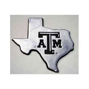  Texas A&M State Shaped METAL Auto Emblem Automotive