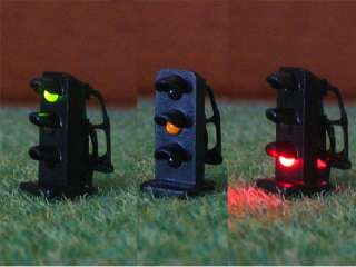   scale LEDs made Railway 3 aspects Dwarf Signals G/Y/R ( longer cover