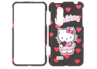   Kitty Black Faceplate Cover Case For AT&T LG Thrill 4G Optimus 3D