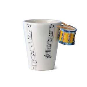  Drum Yellow Handmade Coffee Mug (10cm x 8cm)