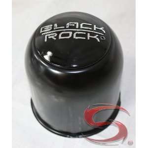   28 in Black Rock Trailer Wheel Center Cap Black Steel Automotive