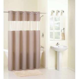   Brown Shower Curtain w/Window Excellent Performance High Quality
