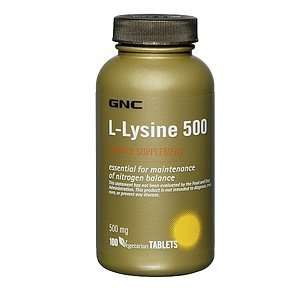  GNC L Lysine 500, Vegetarian Tablets, 250 ea Health 