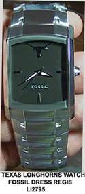 Texas Longhorns Fossil Mens 3 hand PU Watch w Date New 691464595760 