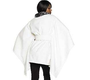 Luxe Rachel Zoe Double Faced Belted Cape 2X A199719  