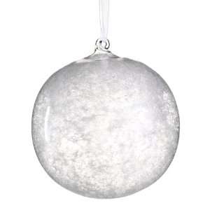  6 Glass Ice Ball Ornament Clear (Pack of 4)