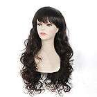 Capless Natural Synthetic Long Curl Hair Wig with Bang