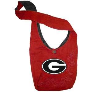   Bulldogs Ladies Red Groovy Over The Shoulder Bag