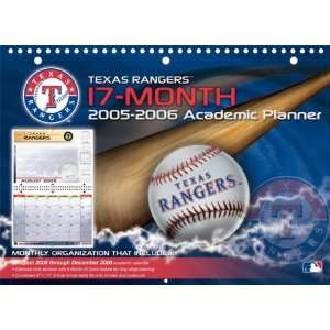  Texas Rangers 2006 8x11 Academic Planner Sports 