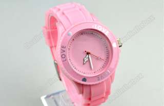 New 5 Colors Fashion Silicone Quartz Heart Love Jelly Watch  