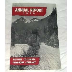   Report 1950 Vancouver British Columbia Telephone Company Books