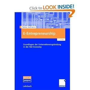  E Entrepreneurship (9783834903815) Tobias Kollmann Books