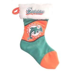  17 Inch NFL Holiday Stocking   Miami Dolphins Sports 