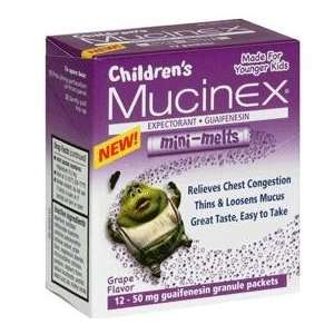  Mucinex Kids Chest Congestion Expectorant, Mini Melts   12 