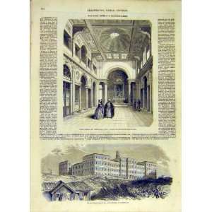  Church Pera Hospital Military Constantinople Print 1854 