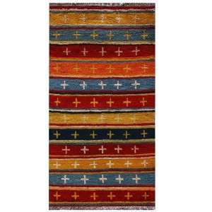 EXP 5 x 26 Hand Knotted Tibetan Wangden Crosses Wool Area Rug 