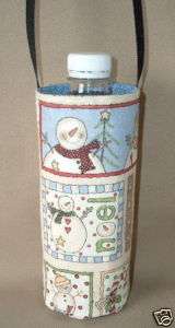 Country Snowman Water Bottle Carrier ~ Holder  