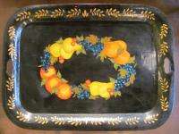 Victorian Tole Painted Tray On Later Stand 19th Century  