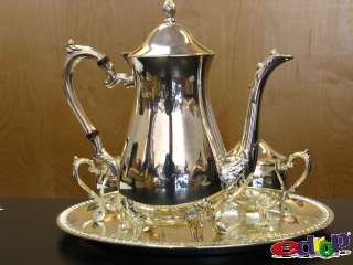 Taunton Silversmiths Sheridan 4 piece tea set silver plate silverplate 