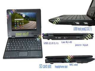 New 7 inch Android 2.2 Mini Laptop VIA 8650 WIFI USB Netbook 2GB Green 