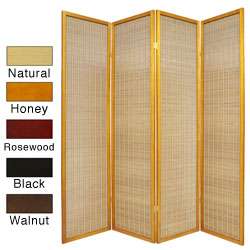 Wood and Bamboo 6 foot 4 panel Serenity Room Divider (China 