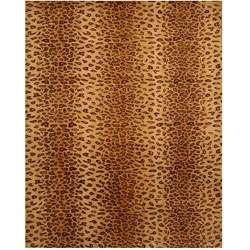 Hand tufted Leopard Wool Rug (5 x 8)  