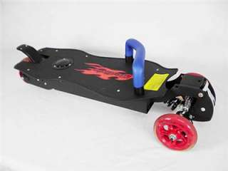 Skateboard Electric Motorized 3 Wheel Foot Controlled 2 Batteries 