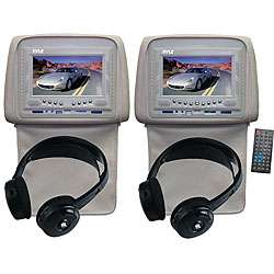 Pyle DVD Player/ 7 inch Tan Headrest Monitors (Set of 2)   
