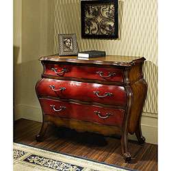 Hand painted Cherry/ Chestnut Bombay Accent Chest  