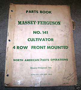 Massey Ferguson 141 Four Row Cultivator Parts Catalog  