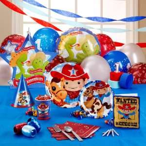  Cowboy 1st Birthday Deluxe Party Pack for 16 Toys & Games