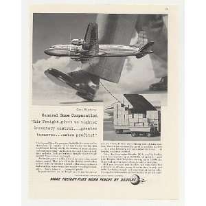   General Shoe Corp Douglas DC 4 Air Freight Print Ad