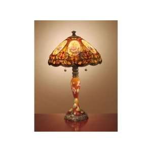  Dale Tiffany TT101164 2 Light Hand Painted Table Lamp 