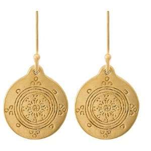  Santosha Eightfold Gold Wheel Earrings Santosha Jewelry 