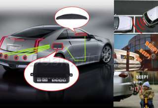 Car LED Parking Reverse Backup Radar Sensor 4System 12V  