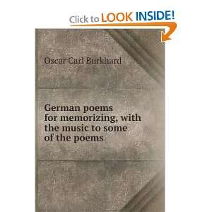  German poems for memorizing, with the music to some of the 