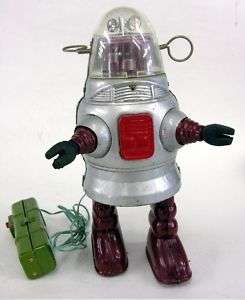 Vintage ROBBY THE ROBOT Battery Remote RC Tin Litho TOY  