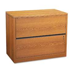 HON 10500 Series 2 Drawer Lateral File Cabinet   Medium Oak 