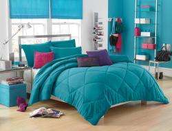 Steve Madden Turquoise Boyfriend Jersey Full/ Queen size Comforter Set