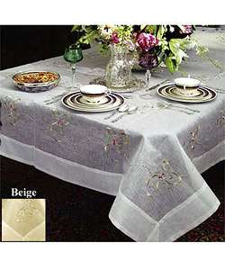 Beads and Bows Embroidered Tablecloth  